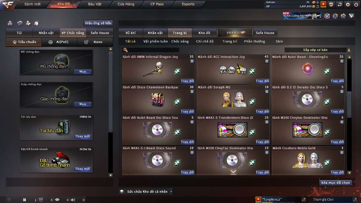 shop acc cf uy tin gia re